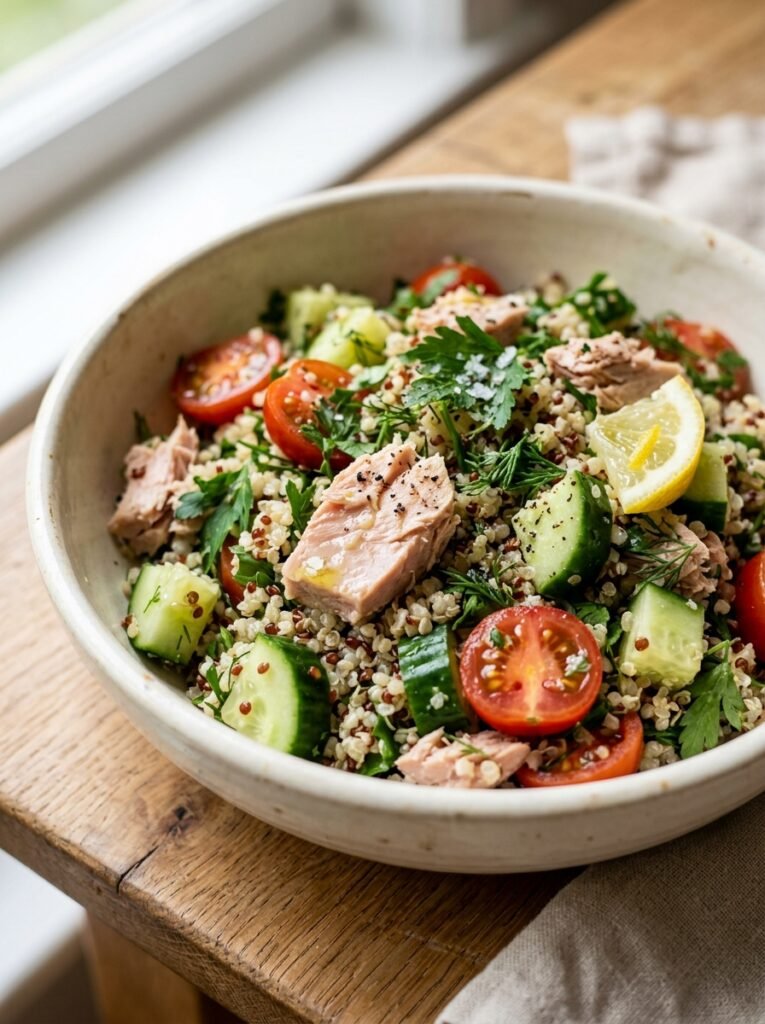 Tuna cucumber quinoa lunch box 202605061510 3