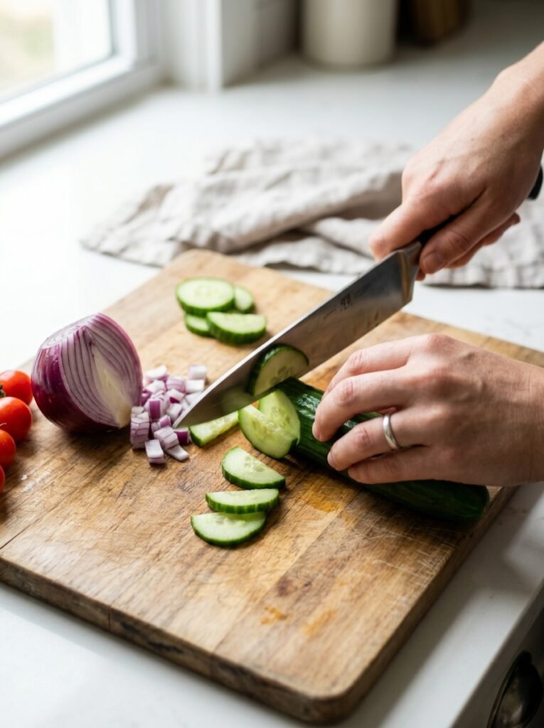 Easy High Protein Tuna Cucumber Summer Salad: A Fresh, Flavorful Meal 14 Tuna cucumber salad preparation 202605141452