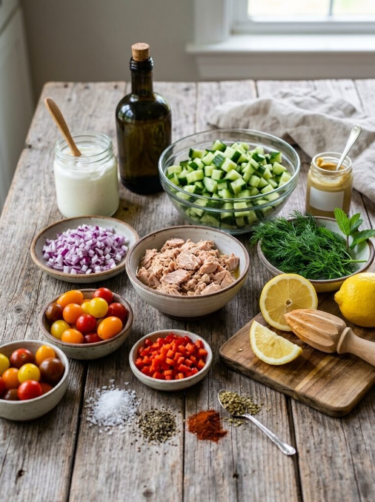 Easy High Protein Tuna Cucumber Summer Salad: A Fresh, Flavorful Meal 13 Tuna cucumber summer salad ingre… 202605141452