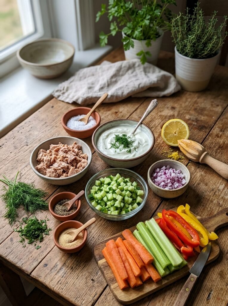 high protein tuna cucumber yogurt lunch dip 13 Tuna cucumber yogurt dip ingredi… 202605212126