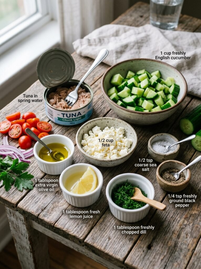 high protein tuna feta cucumber lunch plate 13 Tuna feta cucumber lunch plate 202606101502 1