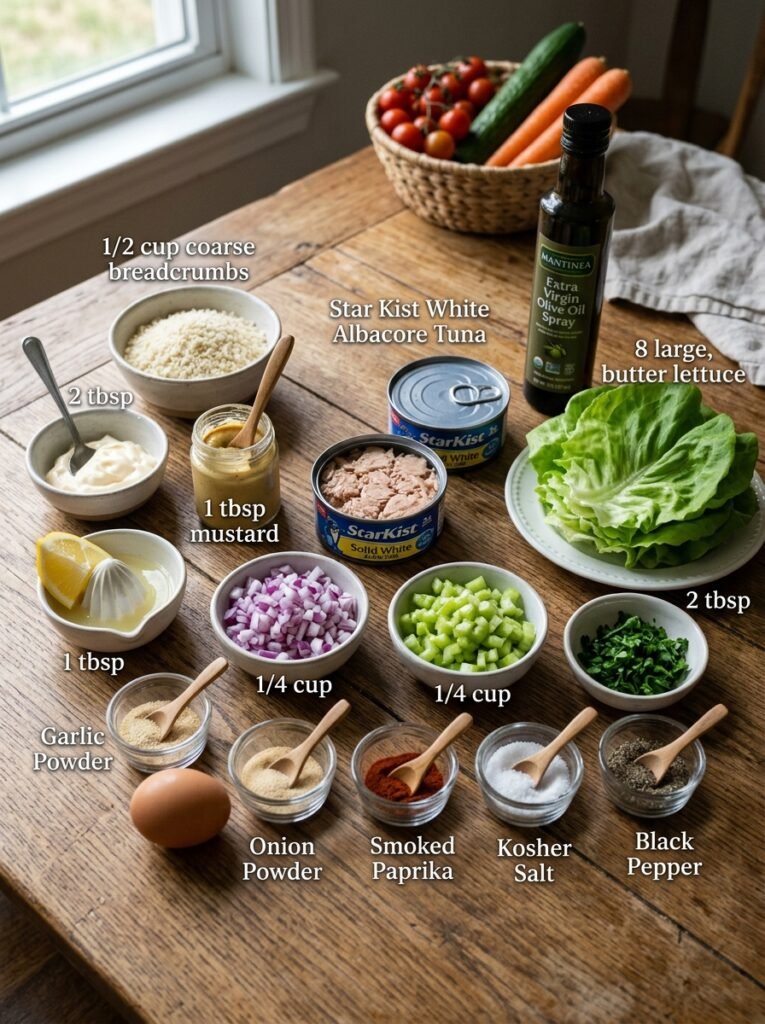 Tuna lettuce burger ingredients … 202606051443