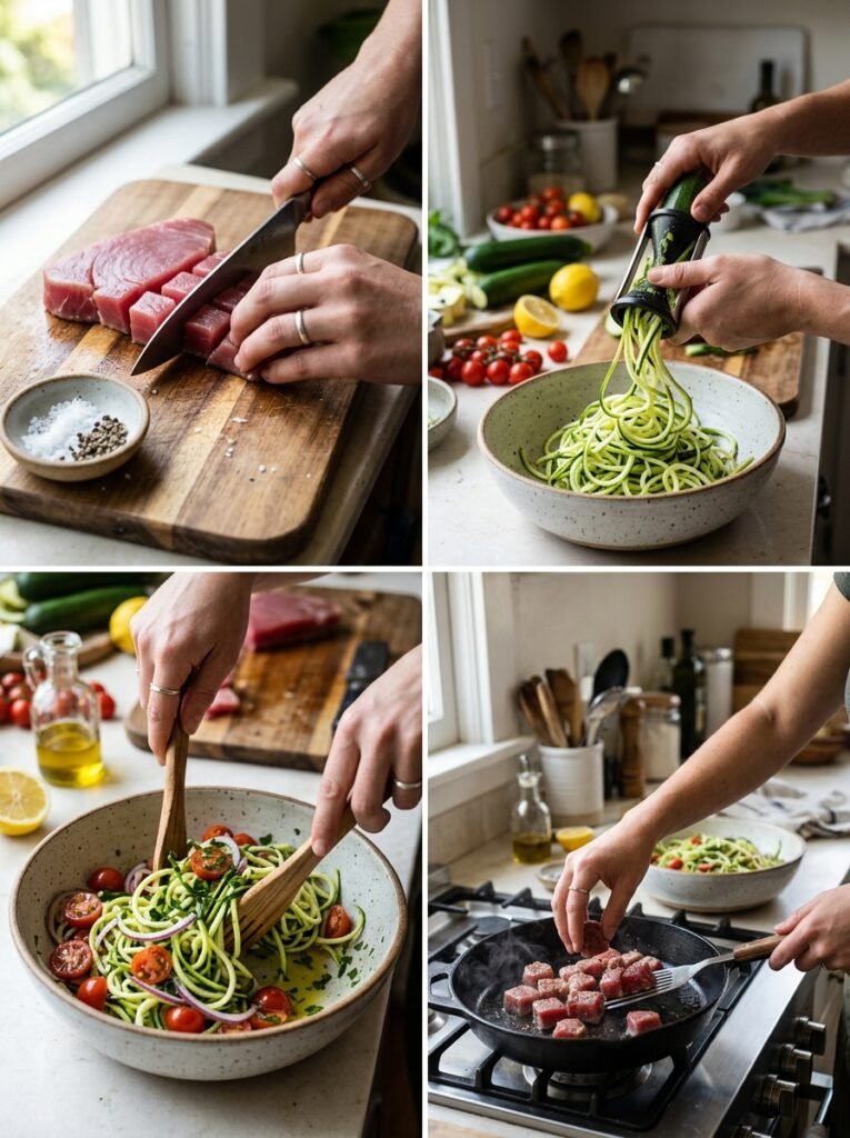 High Protein Tuna Steak Zucchini Noodle Plate 14 Tuna steak zucchini noodle plate 202605281518 1