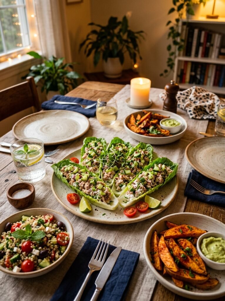 high protein low calorie tuna stuffed lettuce boats 15 Tuna stuffed lettuce boats 202606081416