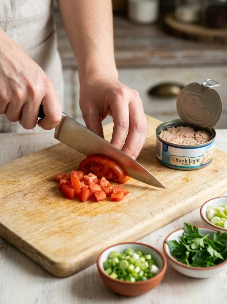 high protein low calorie tuna tomato bowls 14 Tuna tomato bowls cooking process 202605041430