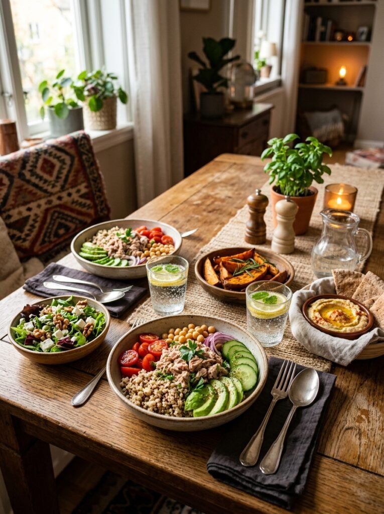 Tuna tomato cucumber bowls 202606091333