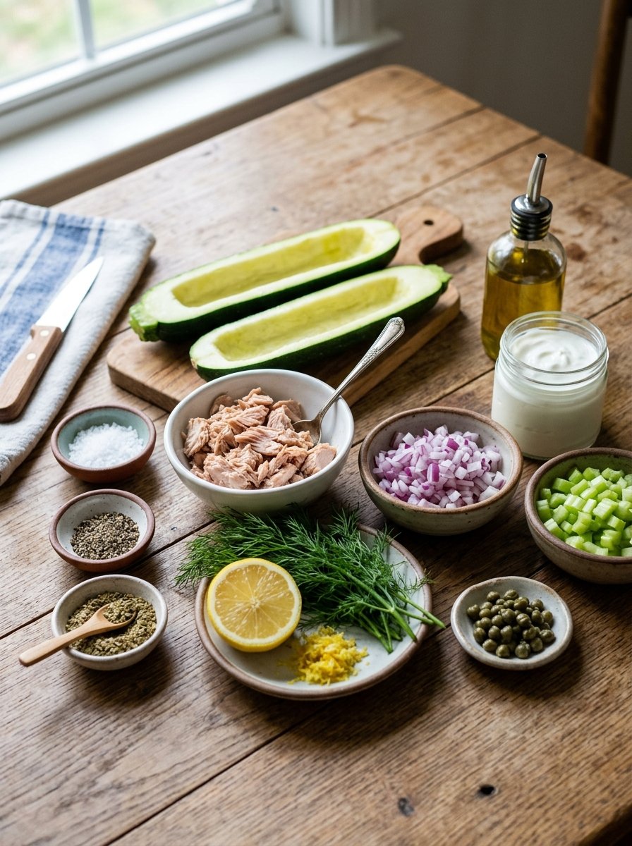 High Protein Tuna Zucchini Lunch Boats 2 Tuna zucchini lunch boats ingred… 202605242234