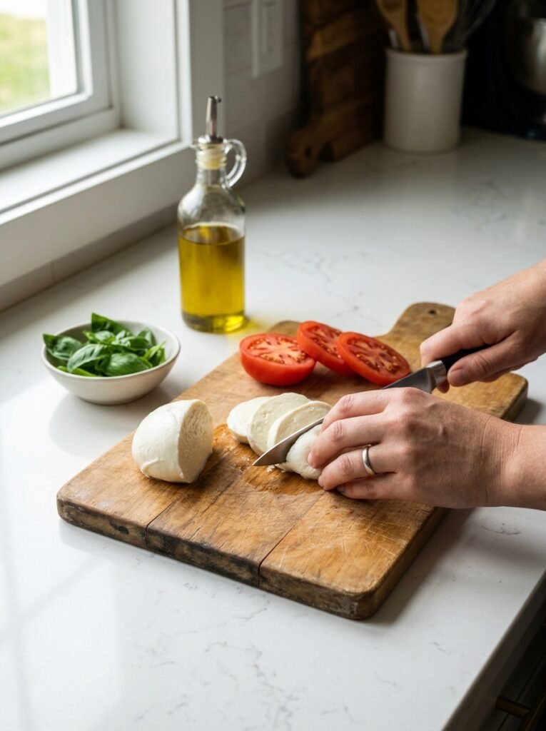 high protein turkey caprese burger salad 14 Turkey caprese burger salad process 202605152029