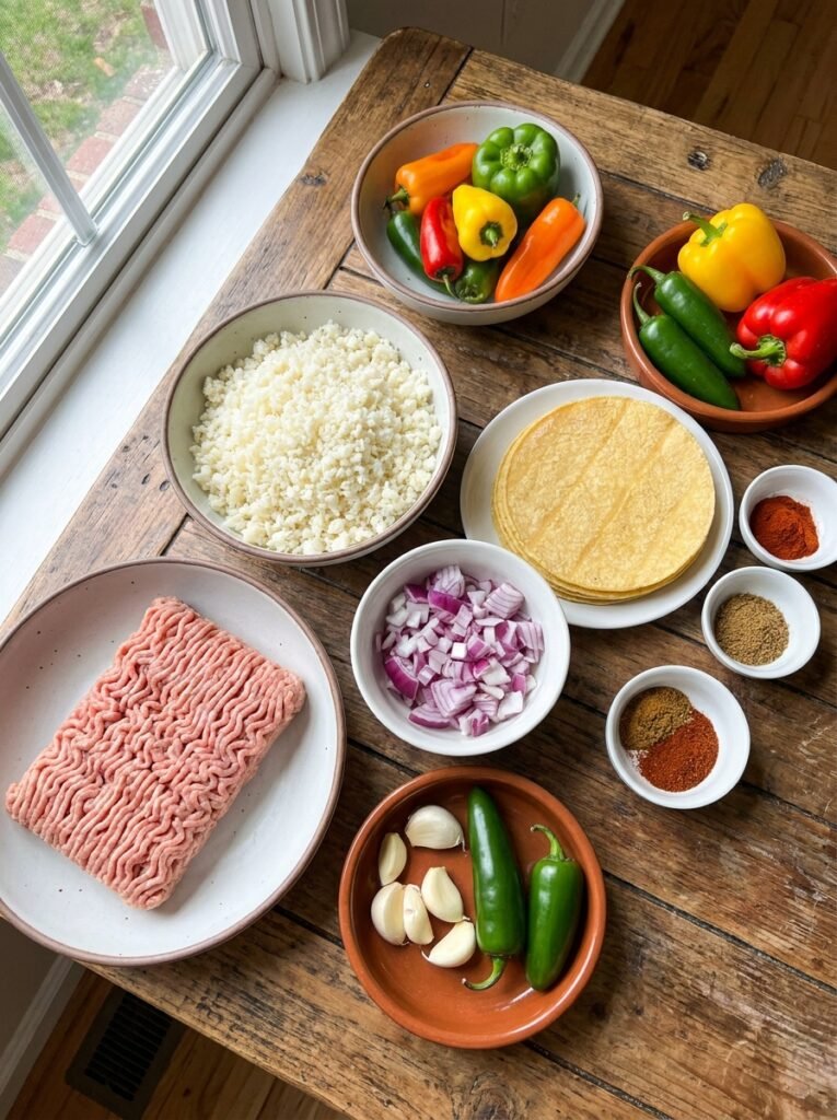 High Protein Low Calorie Turkey Cauliflower Rice Tacos 13 Turkey cauliflower rice tacos in… 202605132115