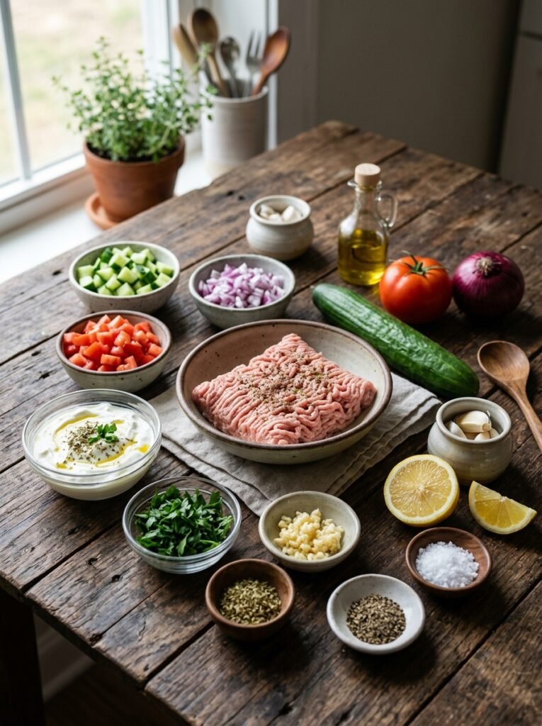 High Protein Turkey Cucumber Gyro Dinner Plate 13 Turkey cucumber gyro ingredients… 202606121216