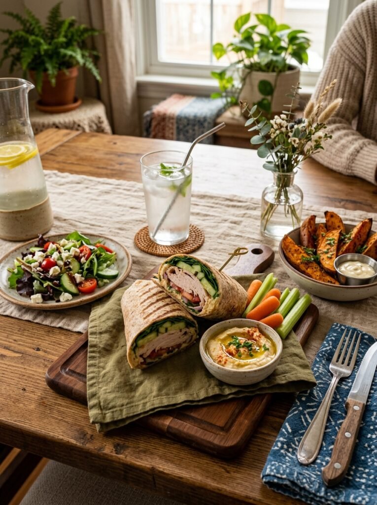 High Protein Turkey Cucumber Hummus Lunch Wrap: Ultimate Easy Healthy Recipe 4 Turkey cucumber hummus lunch wrap 202605231227