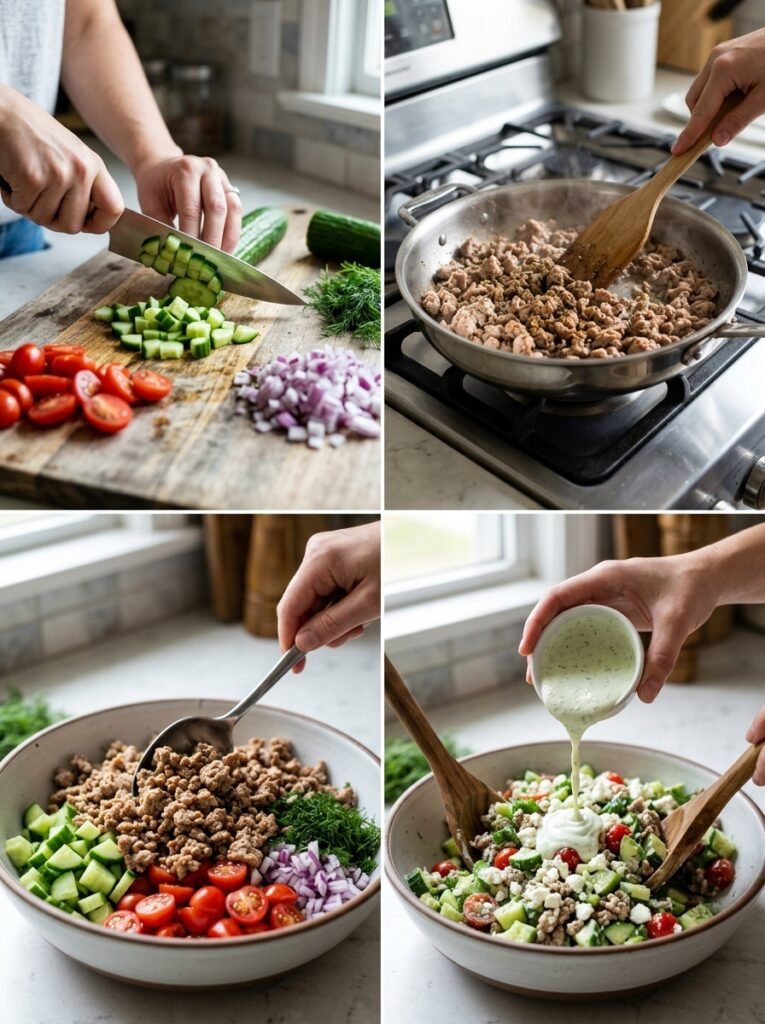 easy high protein turkey cucumber protein salad 14 Turkey cucumber salad cooking pr… 202606021340