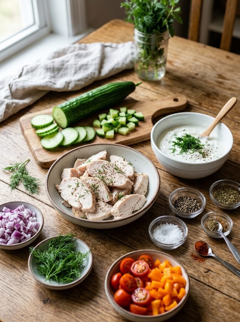 easy high protein turkey cucumber protein salad 13 Turkey cucumber salad ingredient… 202606021340