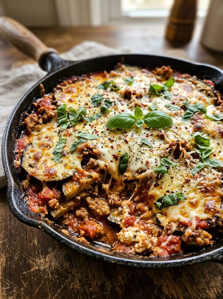 High Protein Turkey Eggplant Lasagna Skillet 12 Turkey eggplant lasagna skillet 202605102102