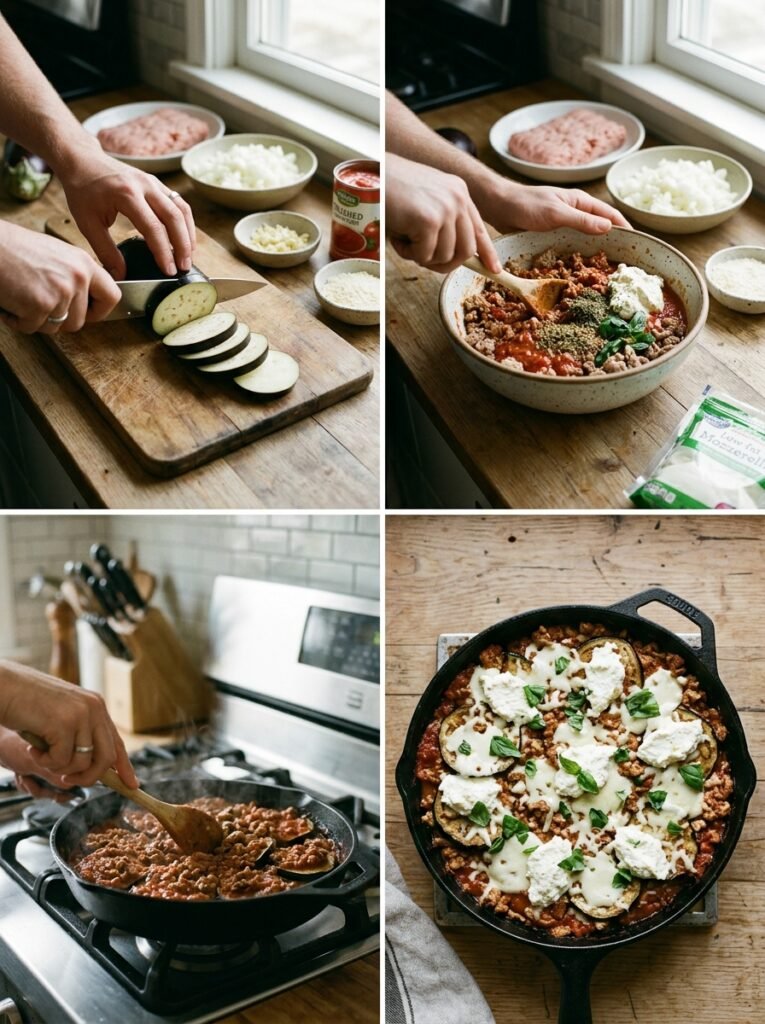 High Protein Turkey Eggplant Lasagna Skillet 14 Turkey eggplant lasagna skillet … 202605102059
