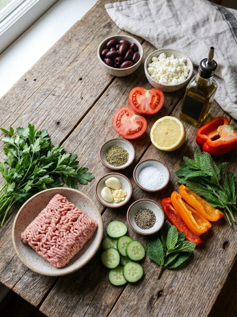 Turkey kebab greek salad ingredi… 202605202257