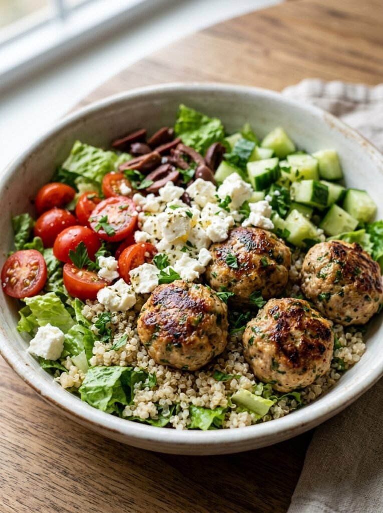 Easy High Protein Turkey Meatball Salad Bowls 12 Turkey meatball salad bowls 202605102050