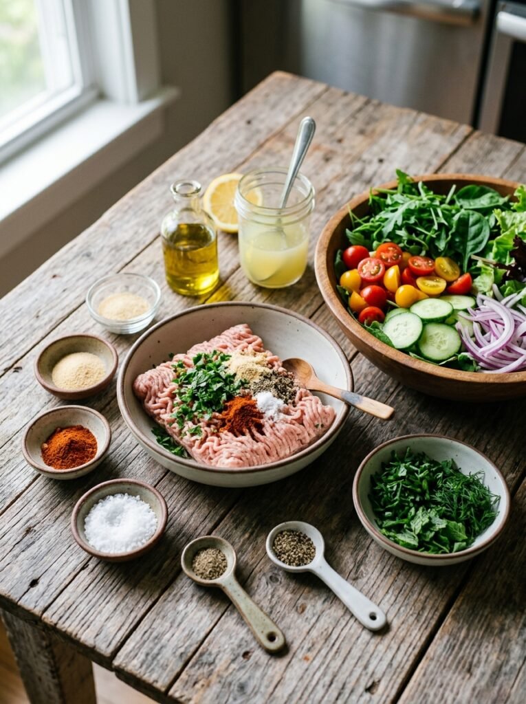 Turkey patties salad ingredients… 202606021245