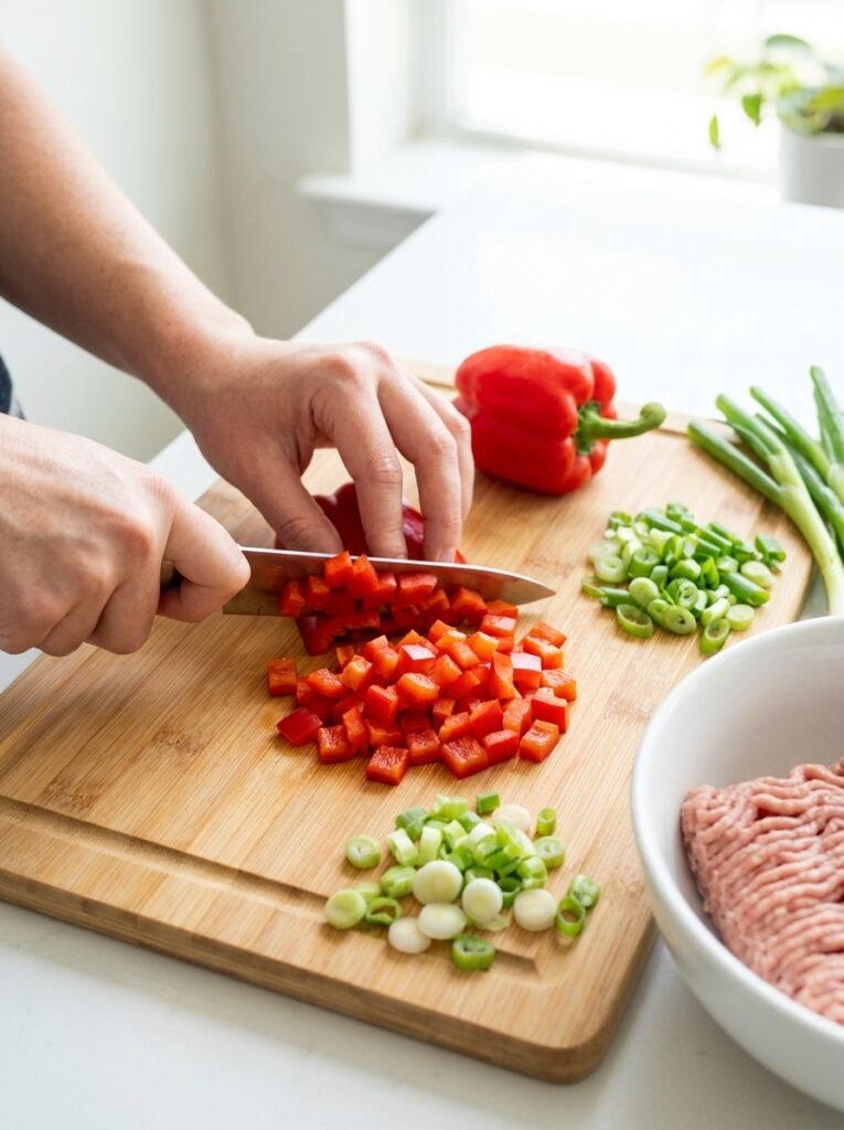 Turkey pepper lettuce cups cooking 202606041407