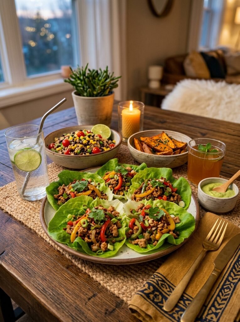 Turkey pepper lettuce cups setup 202606041406