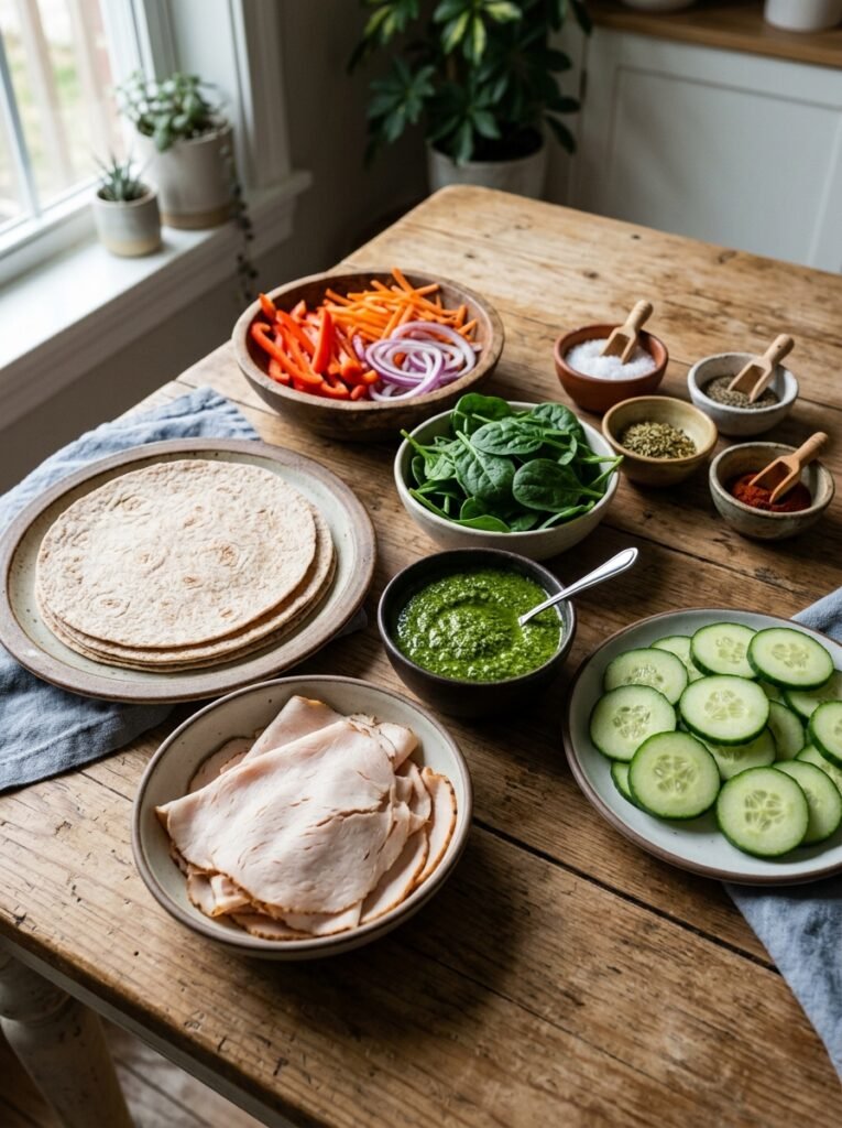 easy high protein turkey pesto cucumber wraps 13 Turkey pesto cucumber wraps ingr… 202606101505
