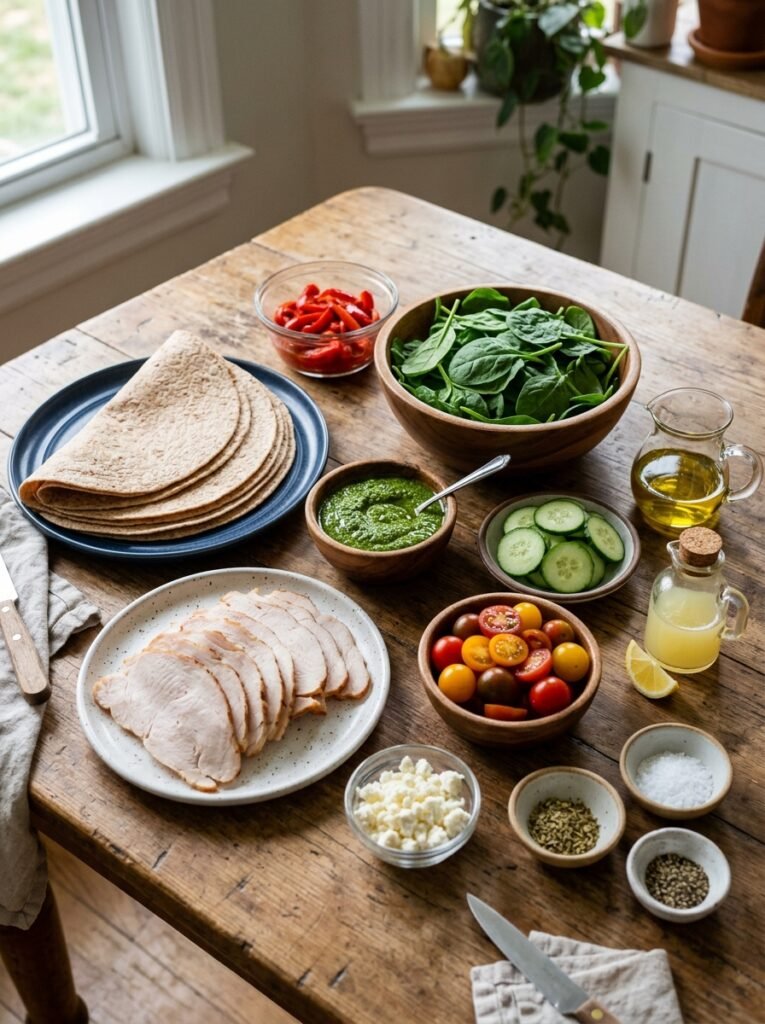 High Protein Turkey Pesto Protein Wrap: A Homemade Recipe for a Healthy Meal 13 Turkey pesto wrap ingredients ar… 202605051455