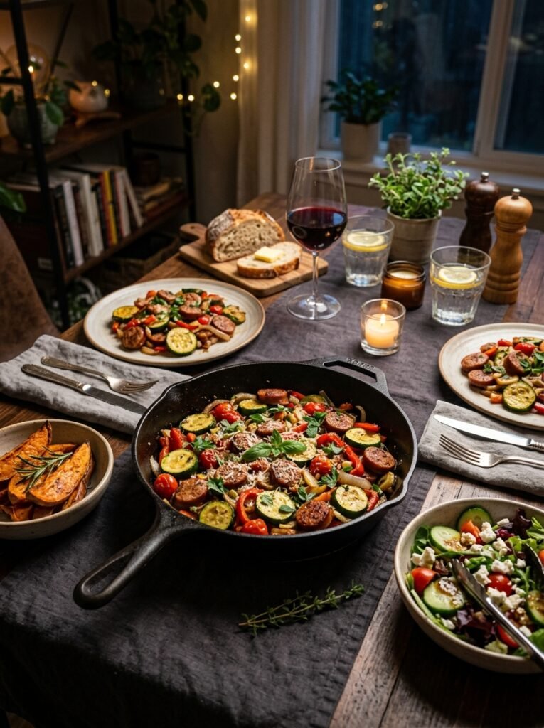 Turkey sausage zucchini dinner 202606041402