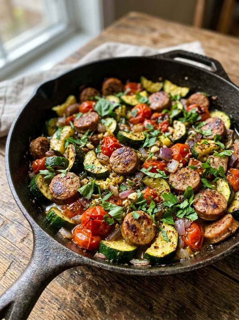 Turkey sausage zucchini dinner pan 202606041401