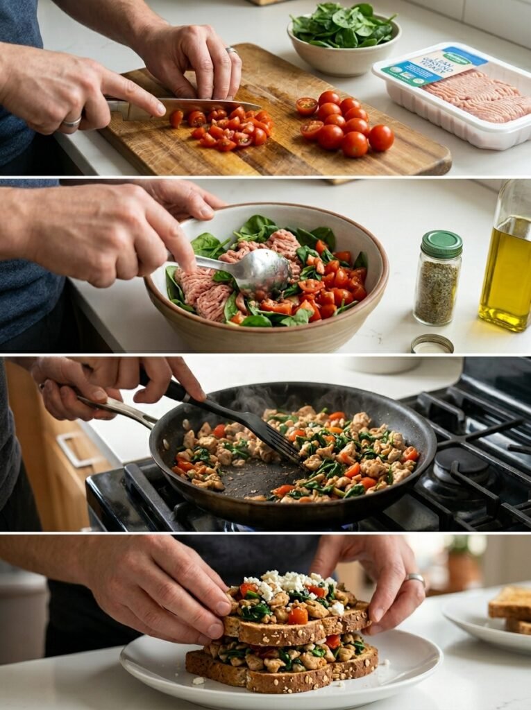 High Protein Turkey Spinach Tomato Lunch Stack 14 Turkey spinach tomato lunch stack 202605301359 2