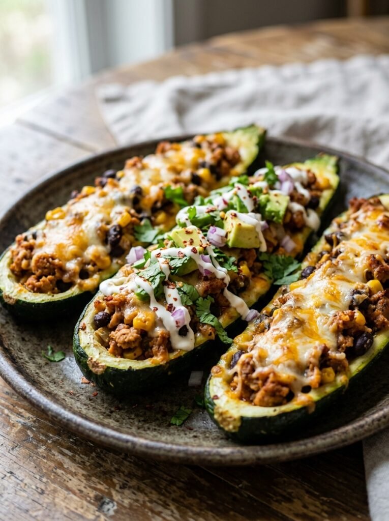 high protein turkey taco stuffed zucchini 12 Turkey taco stuffed zucchini 202605081728