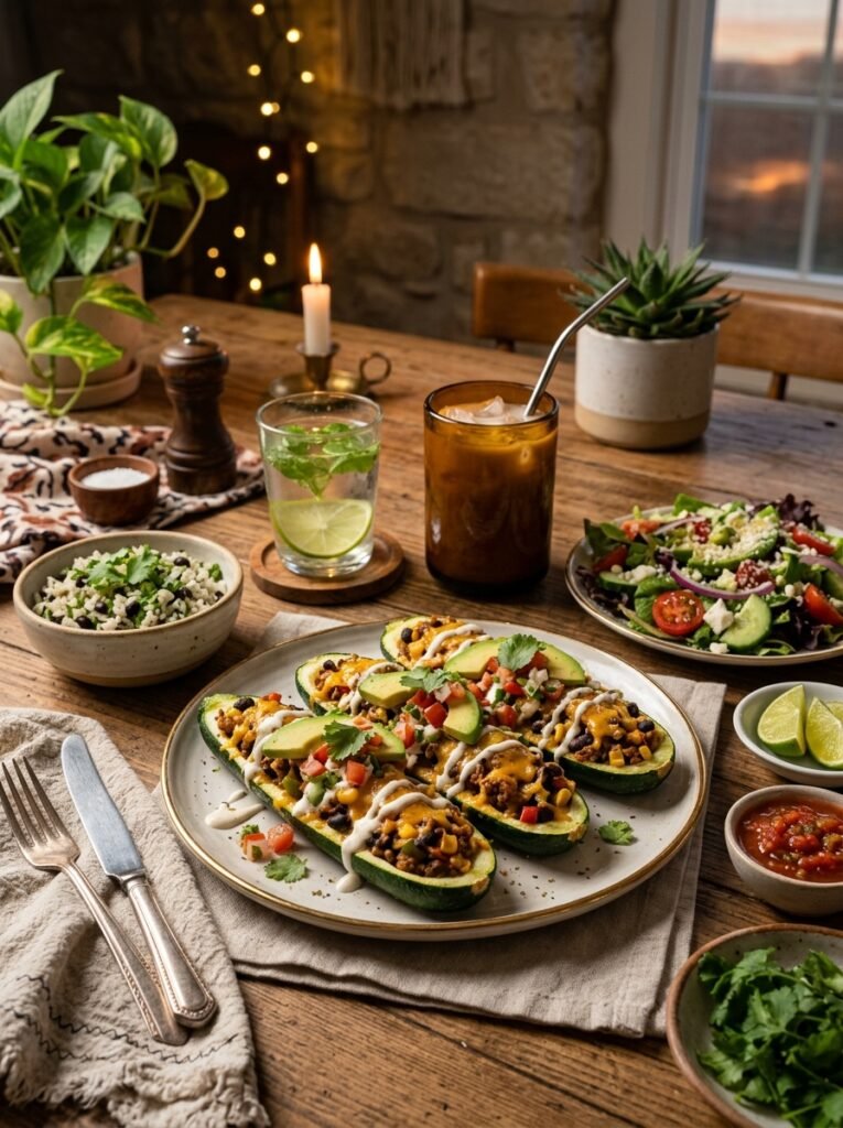 high protein turkey taco stuffed zucchini 15 Turkey taco stuffed zucchini setup 202605081729