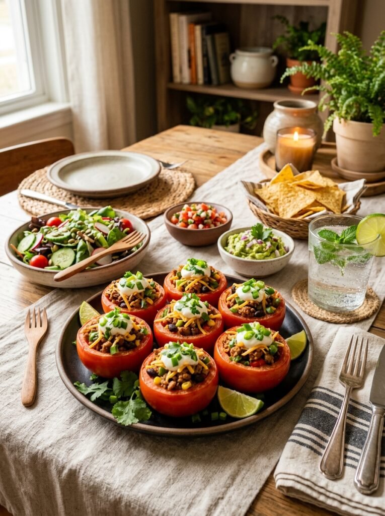 Turkey taco tomato cups setup 202606091328
