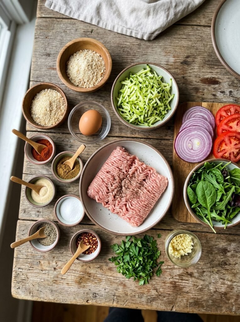 Turkey zucchini burger ingredien… 202605031342