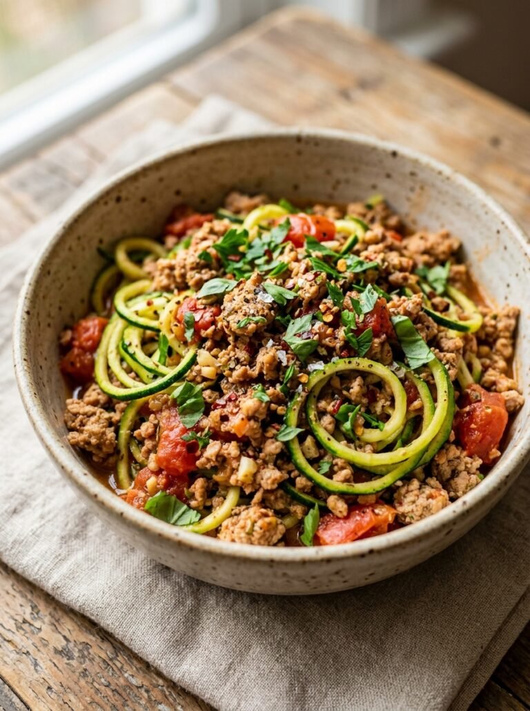 High Protein Low Calorie Turkey Zucchini Noodle Bowl 17 Turkey zucchini noodle bowl 202605152036