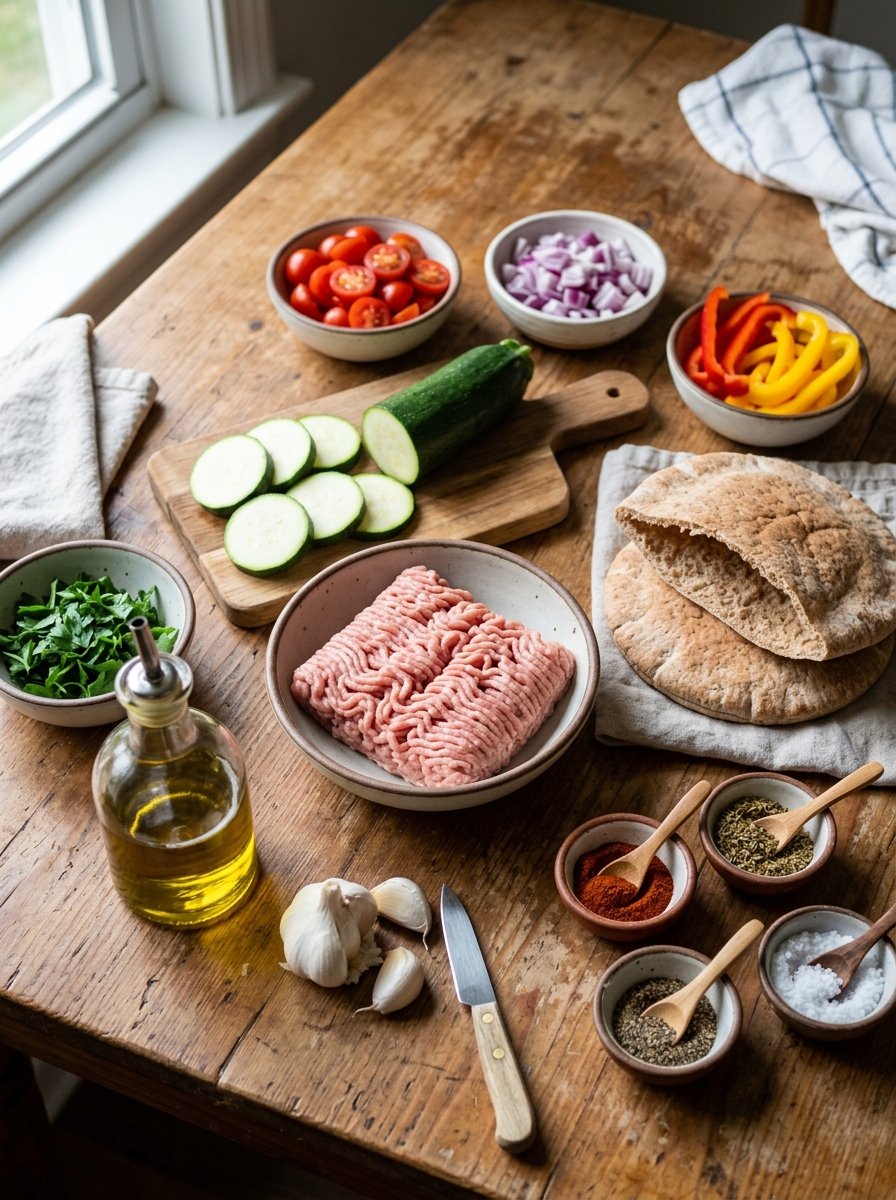 Turkey zucchini pita lunch ingre… 202605031359
