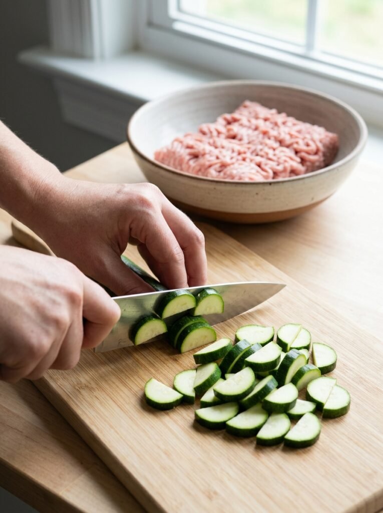 Turkey zucchini skillet cooking … 202605031353