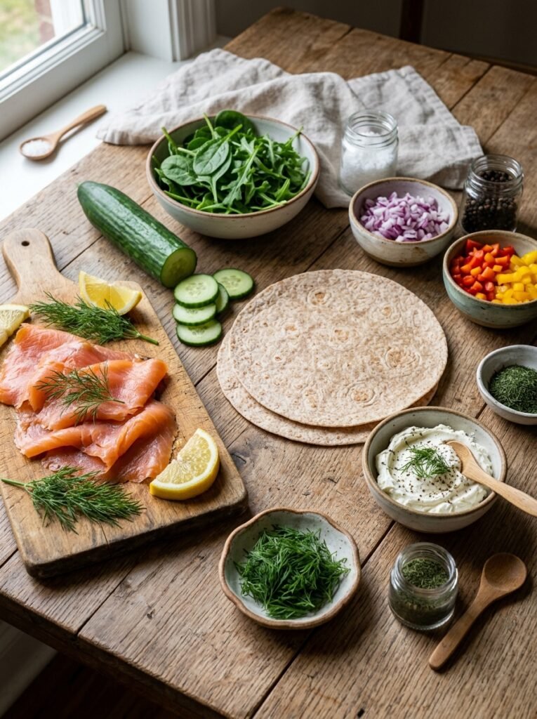 Easy High Protein Salmon Cucumber Dill Wraps 13 Salmon cucumber dill wraps ingre… 202606071615